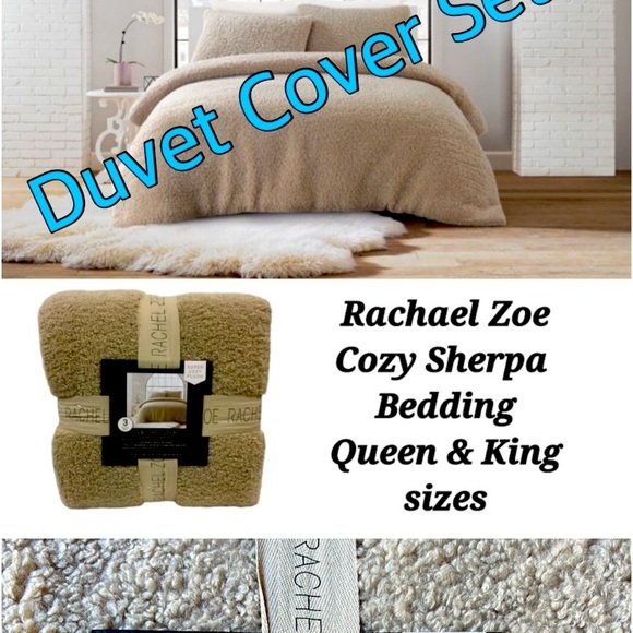 🌺NEW‼️RACHEL ZOE QUEEN SIZE 3 PIECE COMFORTER DUVET COVER SET   NWT - Picture 3 of 11
